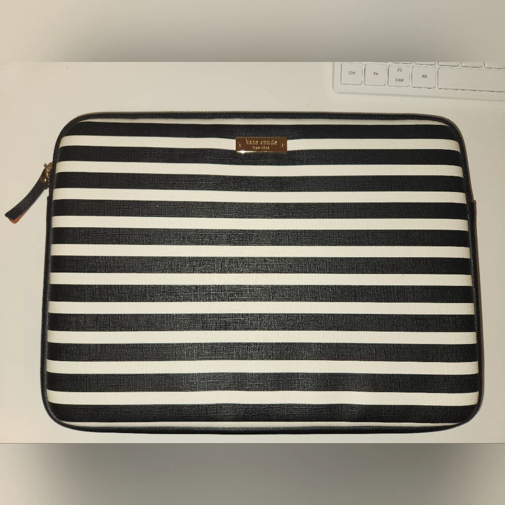 Kate Spade Black & White Laptop Sleeve